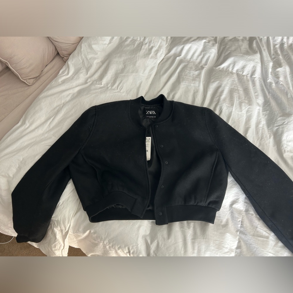 Zara Black Cropped Jacket ****never worn!